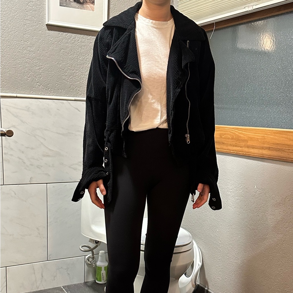 Free people oversized Motor jacket